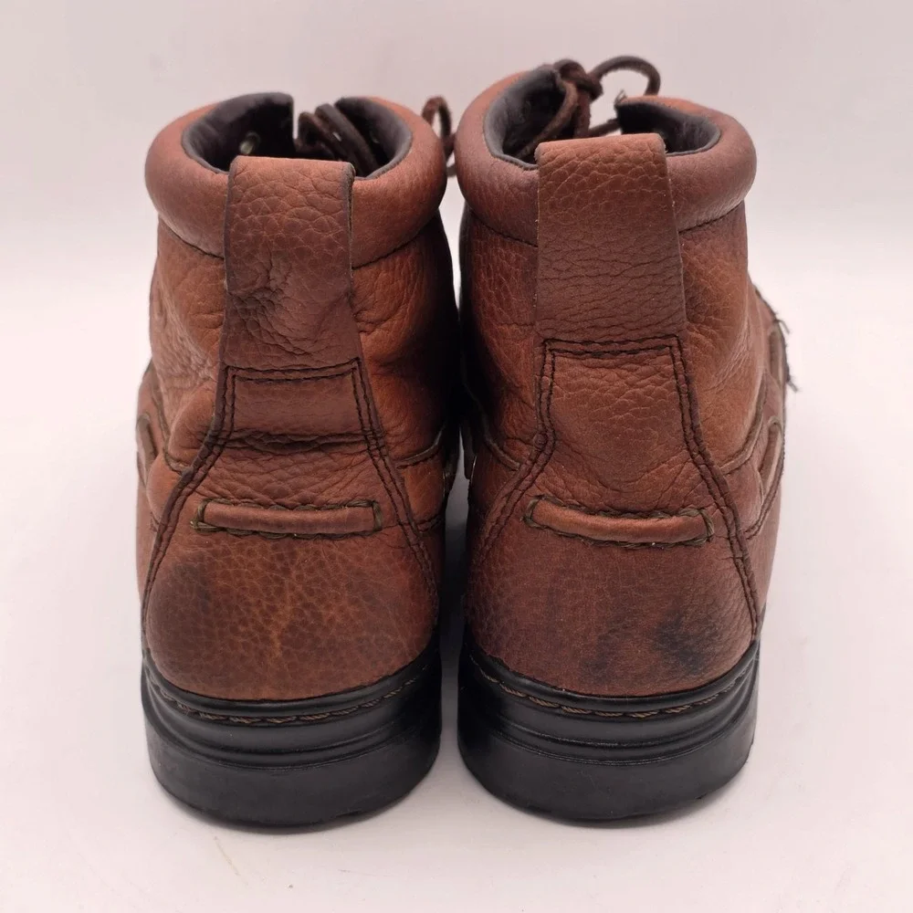 Justin Boots Mens 11 Brown Leather Chukka Moc Toe Ankle Lace Up Casual 991 Rodeo